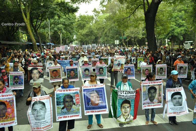 Mexico Ayotzinapa demo Centro Prodh o